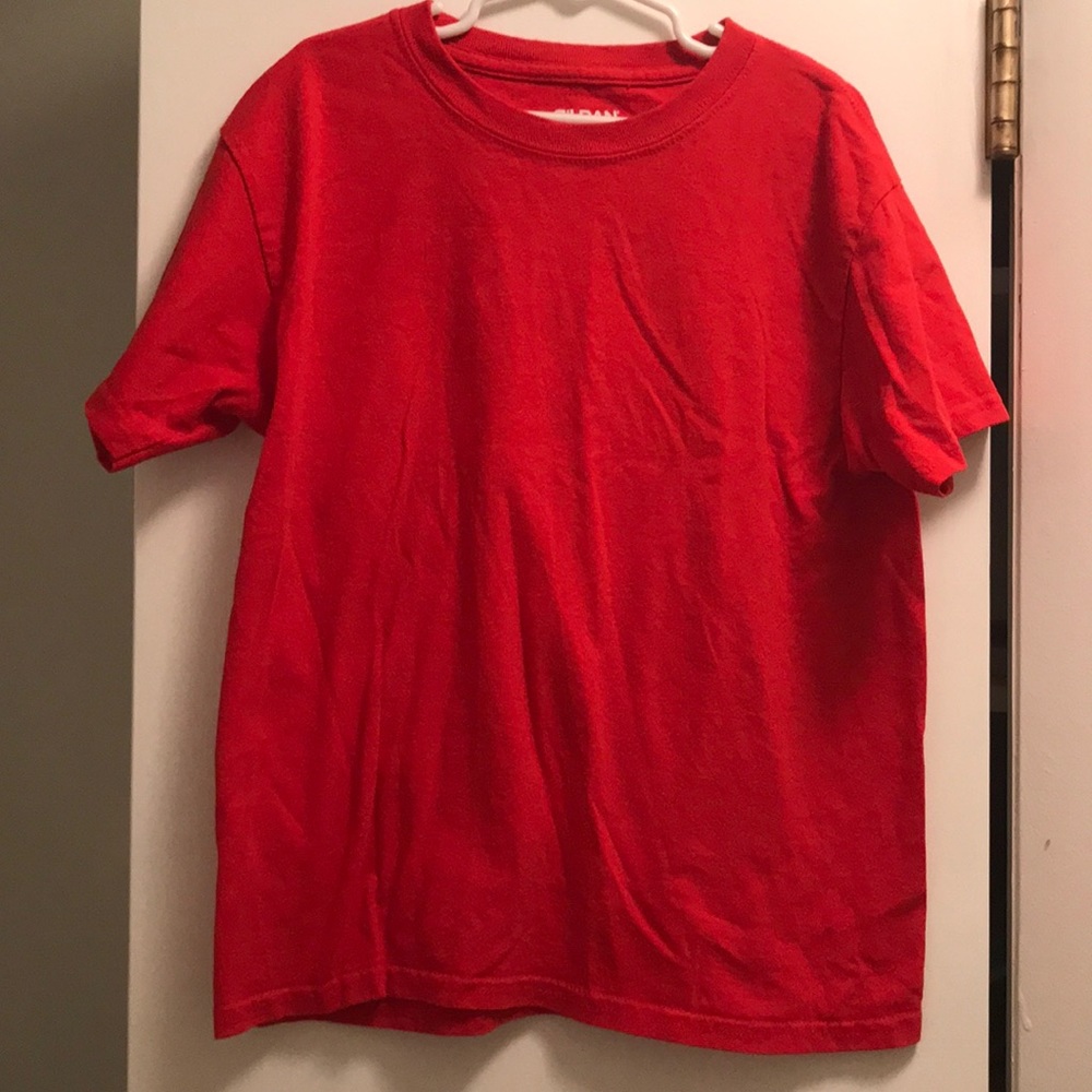 Kids S (6/8) red cotton tee shirt